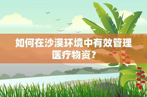 如何在沙漠环境中有效管理医疗物资？