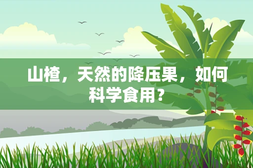 山楂，天然的降压果，如何科学食用？