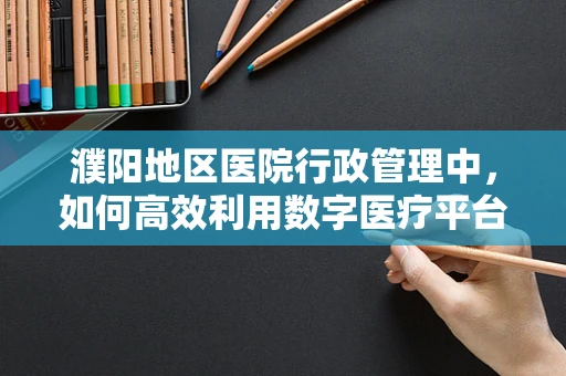 濮阳地区医院行政管理中，如何高效利用数字医疗平台提升服务效率？