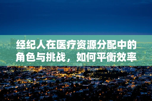 经纪人在医疗资源分配中的角色与挑战，如何平衡效率与患者隐私？
