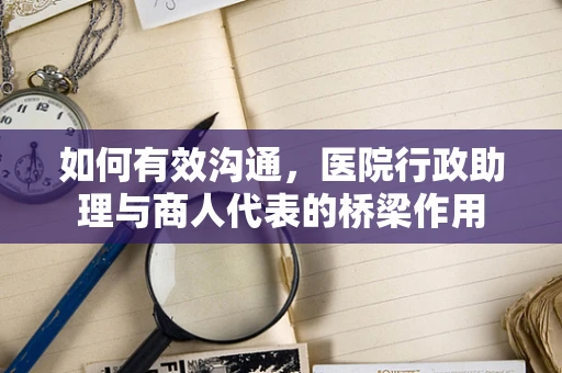 如何有效沟通，医院行政助理与商人代表的桥梁作用