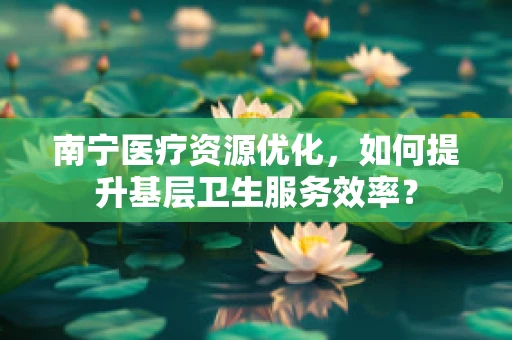 南宁医疗资源优化，如何提升基层卫生服务效率？