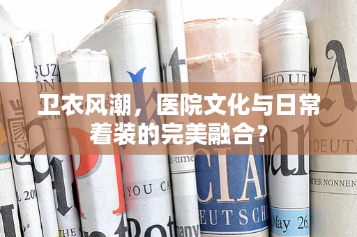 卫衣风潮，医院文化与日常着装的完美融合？