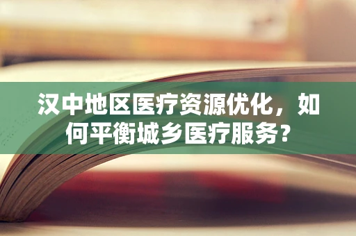 汉中地区医疗资源优化，如何平衡城乡医疗服务？