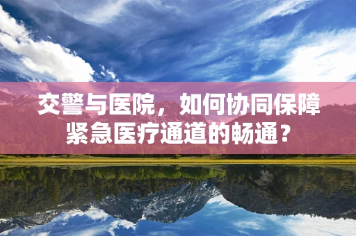 交警与医院，如何协同保障紧急医疗通道的畅通？